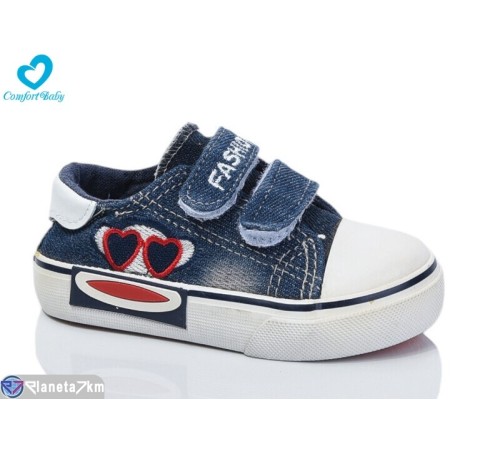 Дитячі кеди на весну/осінь (8 пар р.20-25) синій "Comfort-baby" Дитячі кеди на весну/осінь (8 пар р.20-25) синій "Comfort-baby"