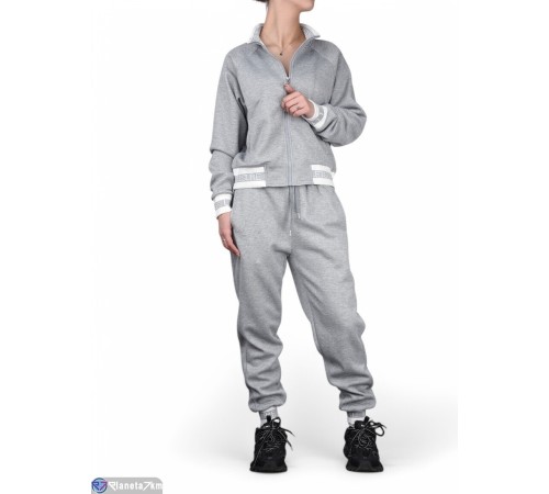 Спортивний костюм жіночий на весну/осінь (4 шт. р.сетка S-XL) сірий "FABIO" Спортивний костюм жіночий на весну/осінь (4 шт. р.сетка S-XL) сірий "FABIO"