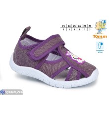 Тапки дитячі на літо (12 пар р.23-28) фіолетовий  "TOMMY"