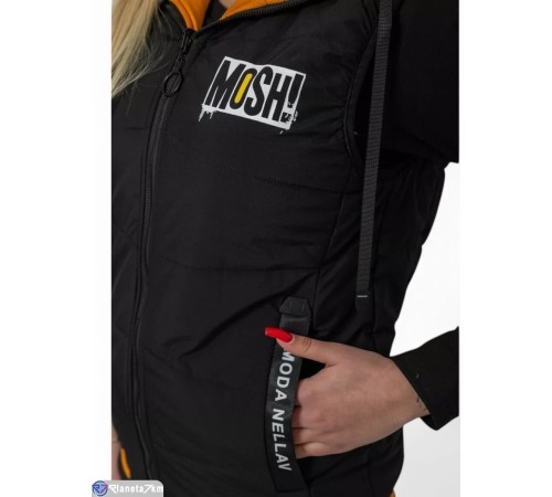Жилетка жіноча на весну/осінь (5 шт. р.сетка S-2XL) чорний "Masari" Жилетка жіноча на весну/осінь (5 шт. р.сетка S-2XL) чорний "Masari"