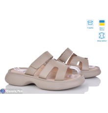 Шлепки жіночі на літо (6 пар р.36-40) бежевий  "Linda"