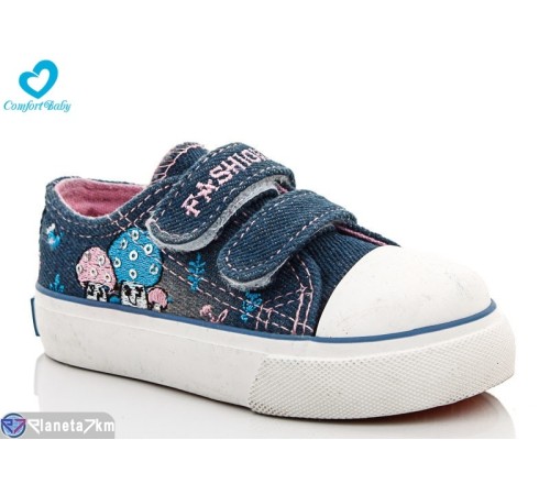 Дитячі кеди на весну/осінь (7 пар р.20-25) синій "Comfort-baby" Дитячі кеди на весну/осінь (7 пар р.20-25) синій "Comfort-baby"