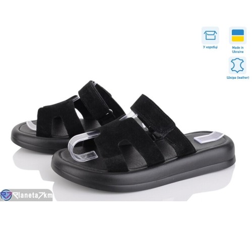 Шлепки жіночі на літо (6 пар р.36-40) чорний  "Linda"