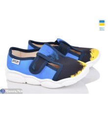 Тапки дитячі на весну/осінь (8 пар р.25-32) синій  "TIMUS-OPT"