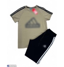 Спортивний костюм чоловічий на літо (5 шт. р.сетка M-3XL) хакі  "Peton"