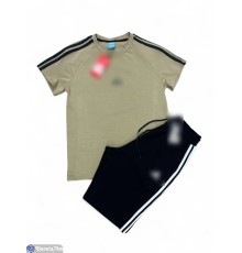 Спортивний костюм чоловічий на літо (5 шт. р.сетка L-3XL) хакі  "Peton"
