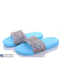 Шлепки жіночі на літо (12 пар р.36-41) блакитний  "LAIFA"
