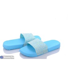Шлепки жіночі на літо (12 пар р.36-41) блакитний  "LAIFA"