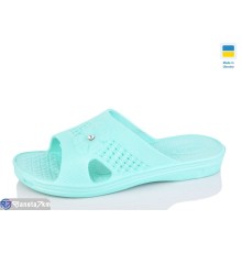 Шлепки жіночі на літо (8 пар р.36-41) зелений  "LOTTOS"