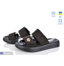 Шлепки жіночі на літо (6 пар р.36-41) коричневий  "ERIKA"