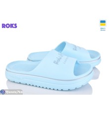 Шлепки жіночі на літо (8 пар р.37-40) блакитний  "Roks"