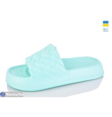 Шлепки жіночі на літо (6 пар р.37-41) зелений  "LINKA"