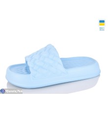 Шлепки жіночі на літо (6 пар р.37-41) блакитний  "LINKA"