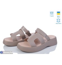 Шлепки жіночі на літо (6 пар р.36-40) коричневий  "Linda"