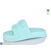 Шлепки жіночі на літо (6 пар р.37-42) зелений  "LINKA"