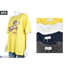 Футболка жіноча на літо (5 шт. р.сетка One size) мікс  "BIG"