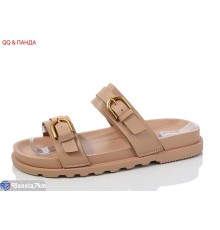 Шлепки жіночі на літо (8 пар р.36-41) коричневий  "QQ&Панда"