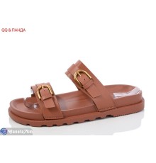 Шлепки жіночі на літо (8 пар р.36-41) коричневий  "QQ&Панда"