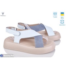 Босоніжки жіночі на літо (6 пар р.36-40) блакитний  "Viscala"