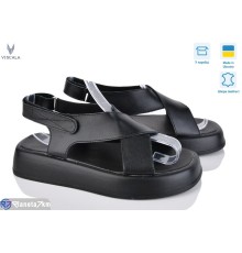 Босоніжки жіночі на літо (6 пар р.36-40) чорний  "Viscala"
