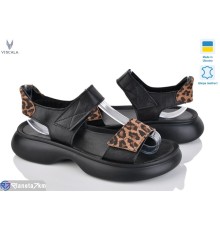Босоніжки жіночі на літо (8 пар р.36-41) чорний  "Viscala"