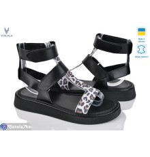 Босоніжки жіночі на літо (6 пар р.36-40) чорний  "Viscala"