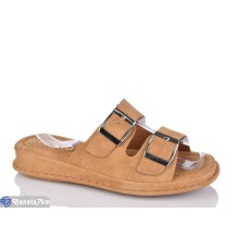 Шлепки жіночі на літо (8 пар р.36-41) camel  "Belossa"