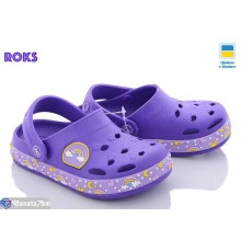 Кроки дитячі на літо (8 пар р.24-32) фіолетовий  "Roks"