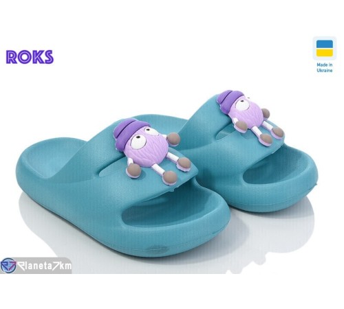 Шлепки дитячі на літо (8 пар р.24-31) блакитний "Roks" Шлепки дитячі на літо (8 пар р.24-31) блакитний "Roks"
