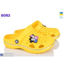 Кроки дитячі на літо (8 пар р.24-33) жовтий  "Roks"