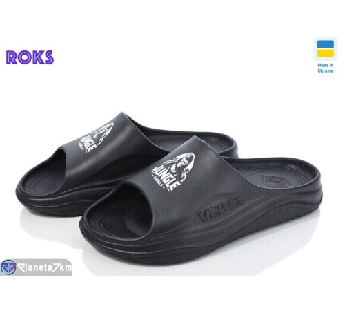 Шлепки чоловічі на літо (6 пар р.41-46) чорний "Roks" Шлепки чоловічі на літо (6 пар р.41-46) чорний "Roks"