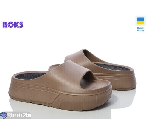 Шлепки жіночі на літо (8 пар р.36-40) коричневий "Roks" Шлепки жіночі на літо (8 пар р.36-40) коричневий "Roks"