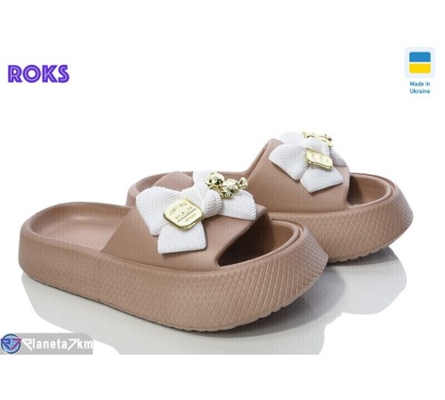 Шлепки жіночі на літо (8 пар р.36-40) коричневий "Roks" Шлепки жіночі на літо (8 пар р.36-40) коричневий "Roks"
