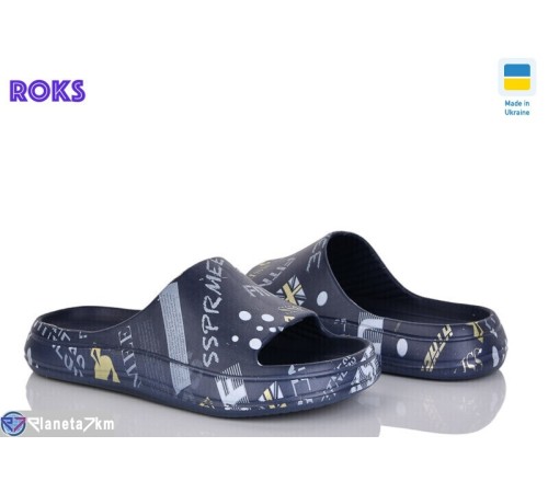 Шлепки дитячі на літо (8 пар р.36-40) синій "Roks" Шлепки дитячі на літо (8 пар р.36-40) синій "Roks"
