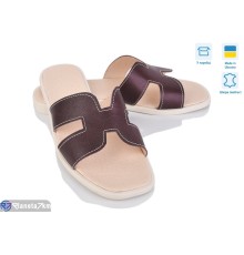 Шлепки жіночі на літо (6 пар р.36-40) бордовий  "Speranza"