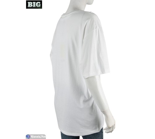 Футболка жіноча на літо (5 шт. р.сетка S-2XL) білий "BIG" Футболка жіноча на літо (5 шт. р.сетка S-2XL) білий "BIG"