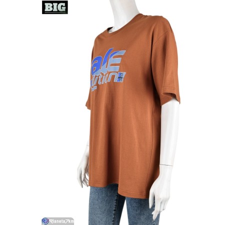 Футболка жіноча на літо (5 шт. р.сетка S-2XL) коричневий  "BIG"