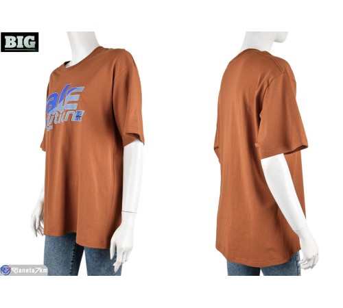Футболка жіноча на літо (5 шт. р.сетка S-2XL) коричневий  "BIG"
