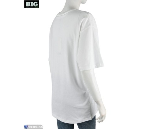 Футболка жіноча на літо (5 шт. р.сетка S-2XL) білий "BIG" Футболка жіноча на літо (5 шт. р.сетка S-2XL) білий "BIG"