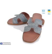 Шлепки жіночі на літо (6 пар р.36-40) синій  "Speranza"