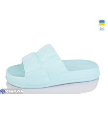Шлепки жіночі на літо (6 пар р.36-41) зелений  "LINKA"