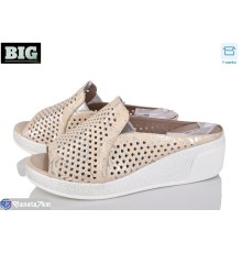 Шлепки жіночі на літо (8 пар р.36-41) бежевий  "BIG"