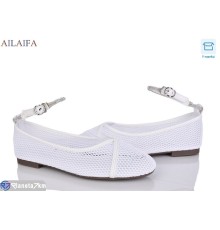 Балетки жіночі на літо (8 пар р.36-41) білий  "Latifa"