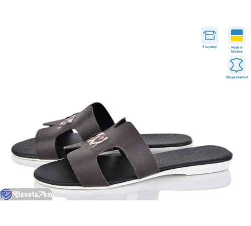 Шлепки жіночі на літо (8 пар р.36-40) коричневий  "Daman"