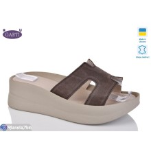 Шлепки жіночі на літо (6 пар р.36-40) коричневий  "Garti"