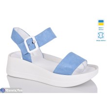 Босоніжки жіночі на літо (6 пар р.37-41) блакитний  "LIKA"