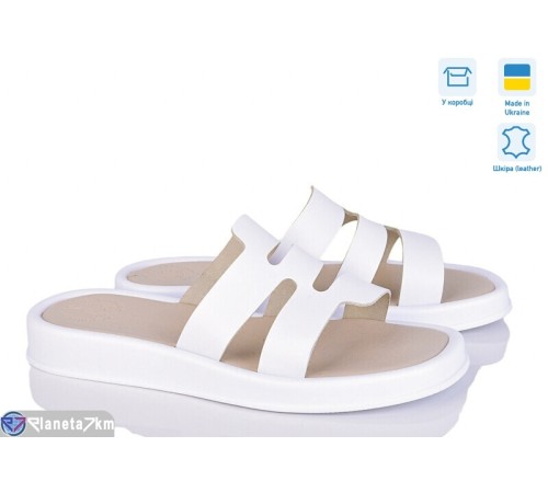 Шлепки жіночі на літо (6 пар р.36-40) білий  "Linda"