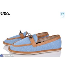 Мокасіни жіночі на весну/осінь (8 пар р.36-40) синій  "Vika"