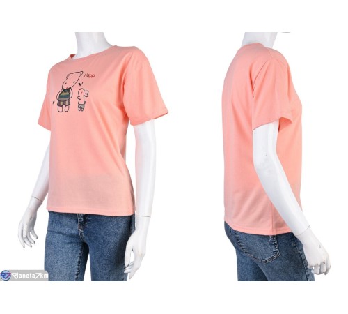Футболка жіноча на літо (5 шт. р.сетка L-XL) рожевий "Kalabok" Футболка жіноча на літо (5 шт. р.сетка L-XL) рожевий "Kalabok"