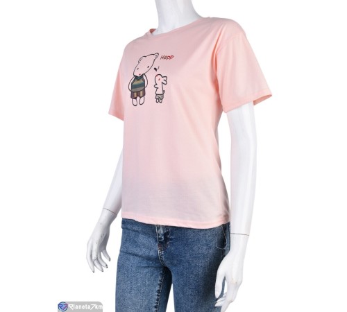 Футболка жіноча на літо (5 шт. р.сетка L-2XL) рожевий "Kalabok" Футболка жіноча на літо (5 шт. р.сетка L-2XL) рожевий "Kalabok"